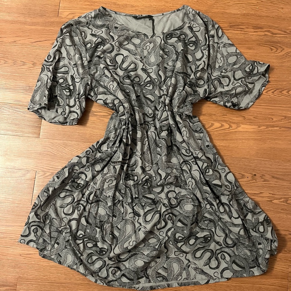 Disturbia Ophiedia Snake Print Mini Dress